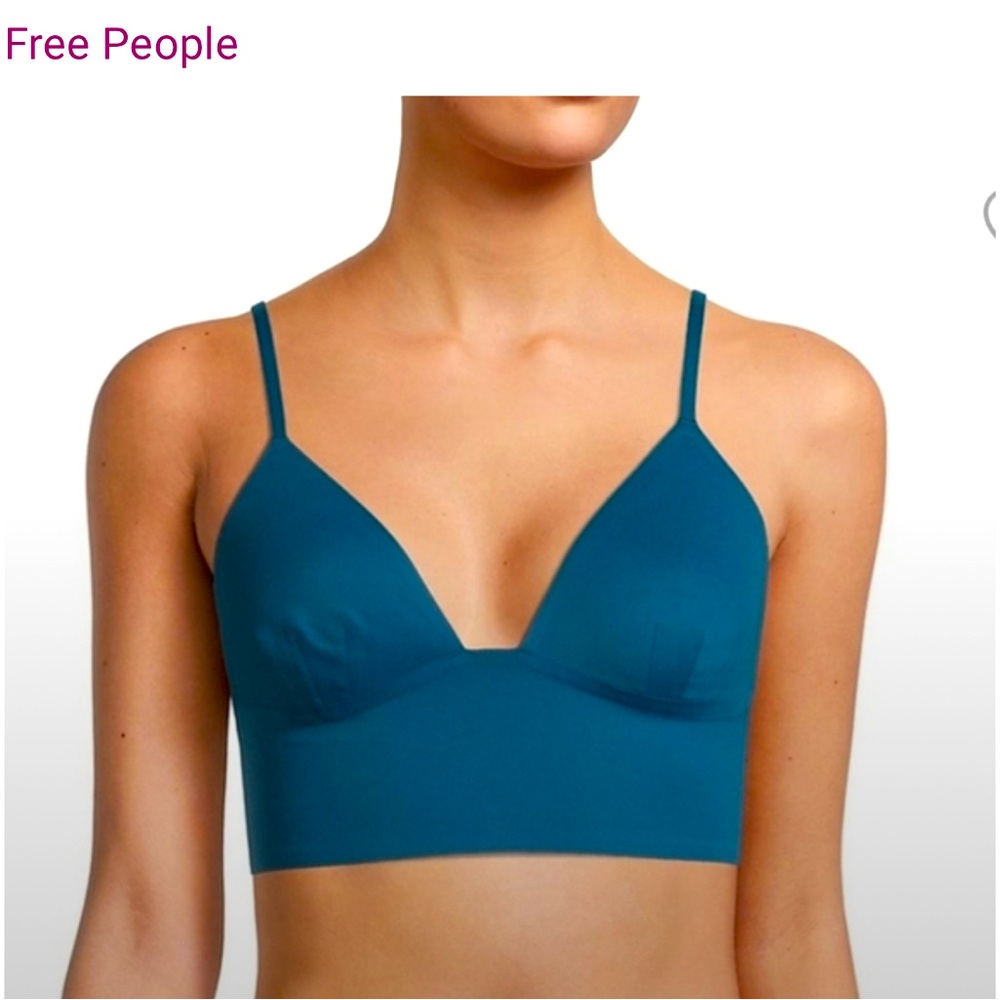 NWOT Free People Intimately Long Line Teal Bralette